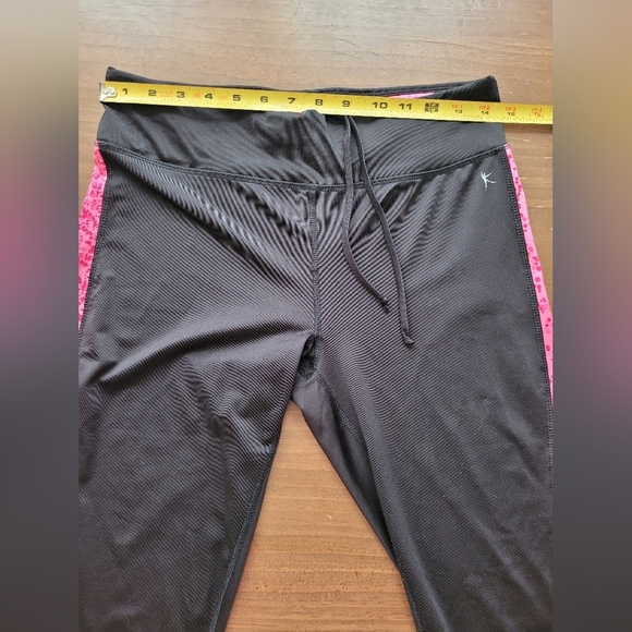 Danskin Now Fitted Hot Pink Black Drawstring Exercise Pants Size Med - Picture 7 of 10